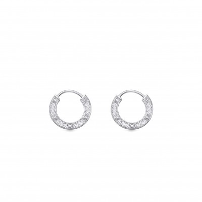 CARTIER LOVE 18K WHITE GOLD, DIAMOND EARRING, PAVED WITH DIAMONDS B8301424